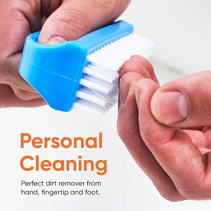 Nail Brush for Cleaning Fingernails, Nail Scrubber Brush, Toe Foot Hands Fingernail Brush Cleaner- Small Scrub Brush- All-Purpose Stiff Cleaning Brush for Home, Kitchen, Work, 6 pack - Superio