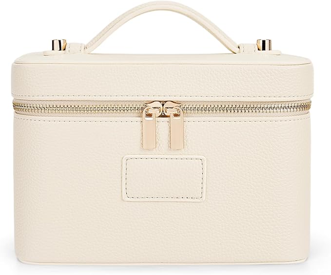 Makeup Bag Vanity Case for Women Leather Cosmetic Bag Travel Toiletry Bags Portable Makeup Organizer Case