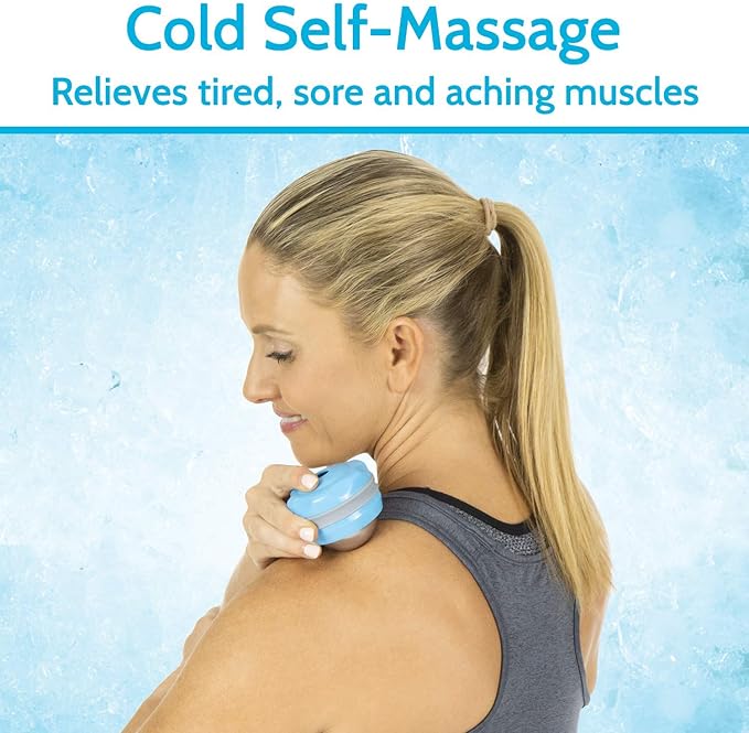 Arctic Flex Cold Massage Roller Ball (2 Pack) - Cryoball Massage Hand Ice Ball - Sore Muscle Cold Therapy - Deep Tissue Depuffer Pain Relief - Jaw Eye Ice Depuffing Tool for Migraine, Injury, Foot