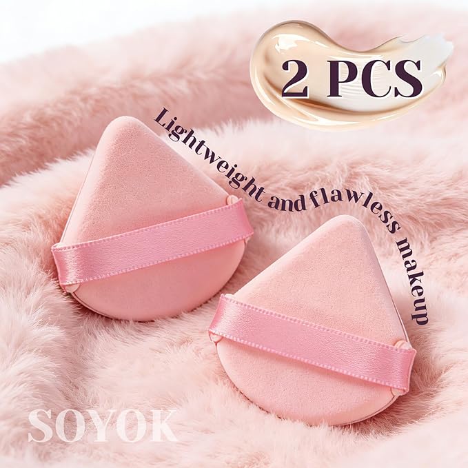 SOYOK Makeup Brush Set, Premium Synthetic Makeup Brushes with 2 Puffs, 8 Pcs Make up Brushes for Powder Concealers Eye Shadows Blush, Brush Kit with Gift Box for Beginners Professional Travel (Pink)
