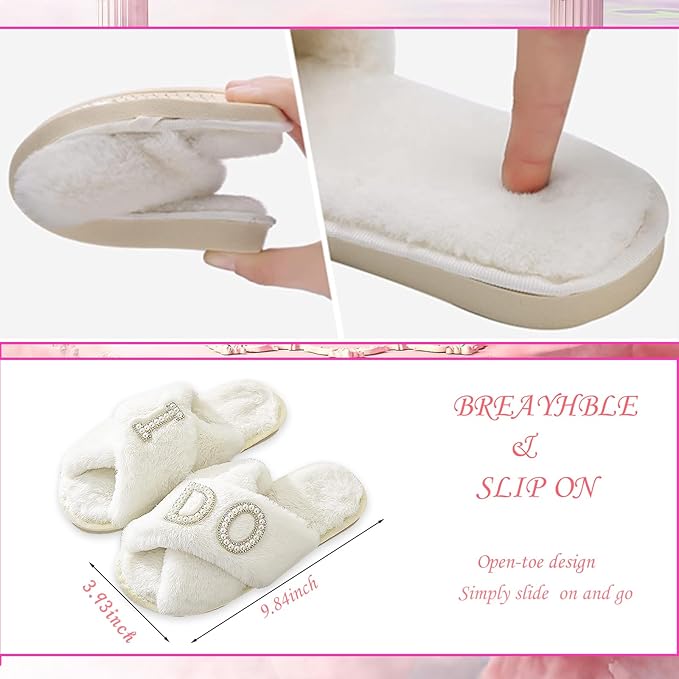 Bride to Be Gift Set, Bride Slippers, I Do Slippers, Bride Robe, Wedding Robe, Bride Makeup Bag, MRS Cosmetic Bag, Bride Gift, Bridal Shower Gifts for Her, Bachelorette Gifts for Bride