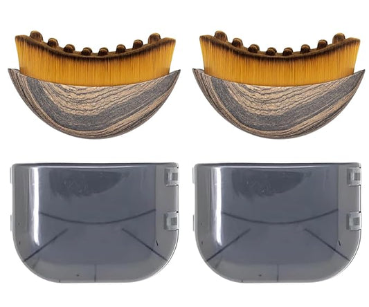 2PCS Lymphatic Contour Face Brush, Ergonomically Designed to Fit The Skin Precisely and Relieve Fatigue, Facial Massage Brush for Drainage & Sculpting- Anti-Puffiness, Detox & Lift, Dry Brushing Face