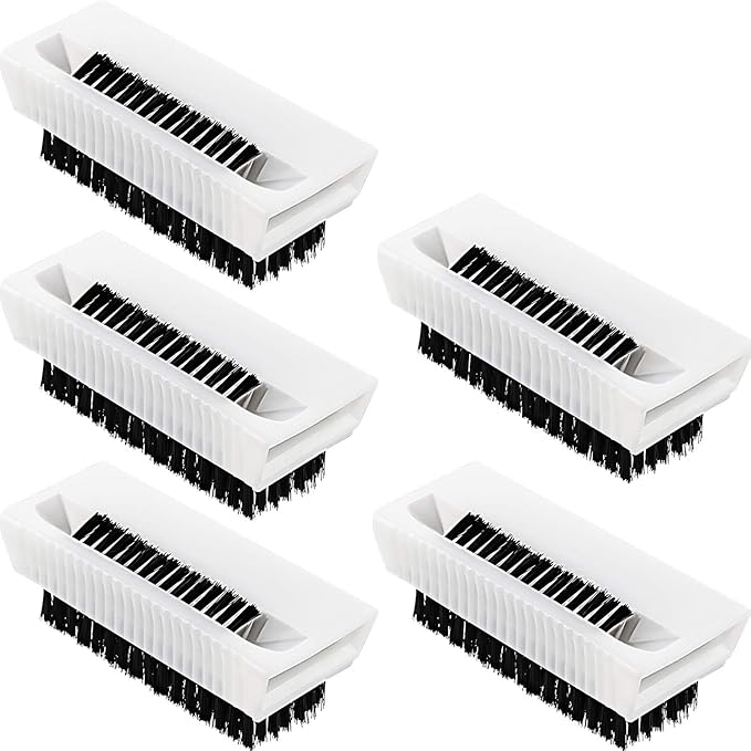 BOAO 5 Pcs Nail Scrubbers Hand Scrub Brushes for Nail Cleaning Fingernail Soft Non Disposable Scrub Plastic Hands Cleaning Brushes for Men Women Kids