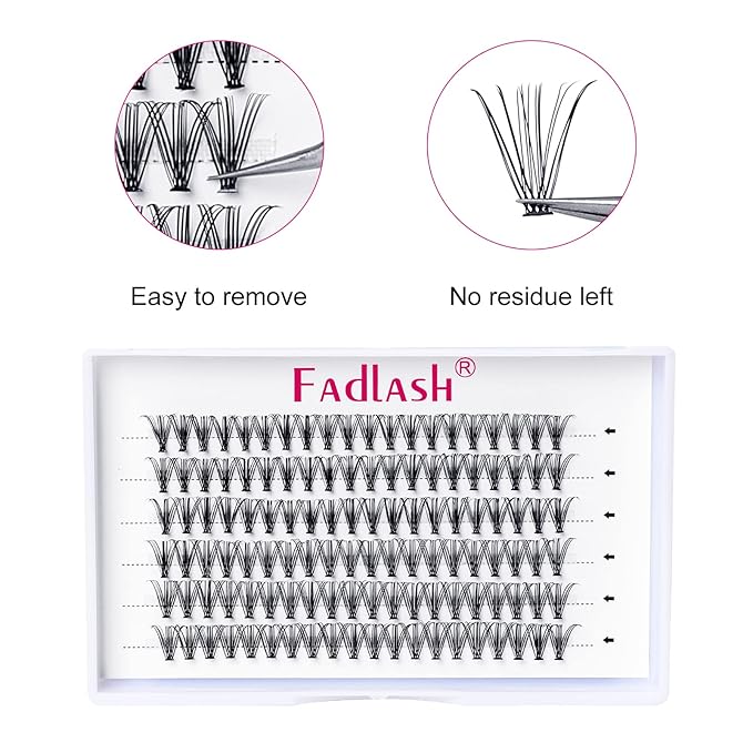 Lash Clusters 10d 20d 30d 40d Individual Lashes Wispy Cluster Lashes DIY Eyelash Extension Eyelash Clusters Individual Lash Extension Supplies (20D-0.07C, 11mm)