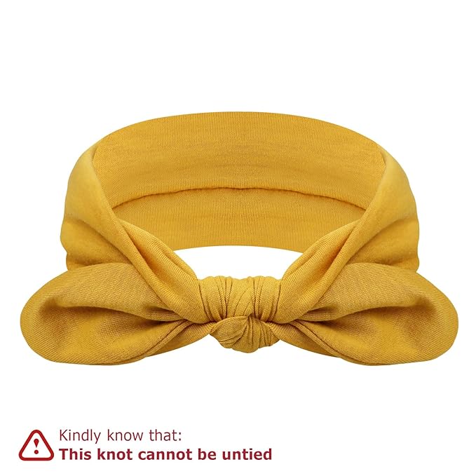 DRESHOW 4 Pack Headbands for Women Bow Knotted Hair Band Facial Cloth Rabbit Ears Running Sport Elastic Hair Wrap
