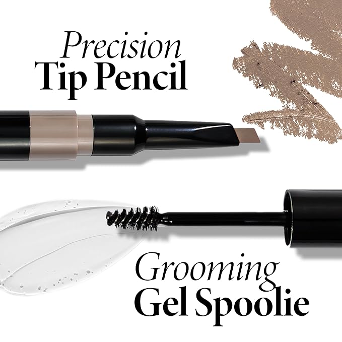 LAURA GELLER NEW YORK Sculpt-n-Stay Waterproof Brow Pencil & Gel- Dark Brown