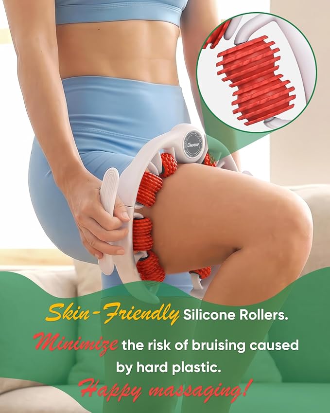 ONUEMP Cellulite Remover for Legs, Cellulite Massager Roller Muscle Roller, Fascia Massage Tool Thigh, Calf, Leg Massager - Anti-Celulitis, Lymphatic Drainage, Body Sculpting, Deep Tissue Pain Relief