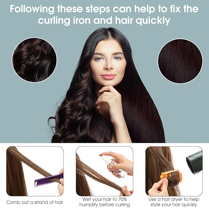 WILLBOND 141 Pcs Hair Rollers Set Include Plastic Hair Rollers with Pins and Clips(Orange)