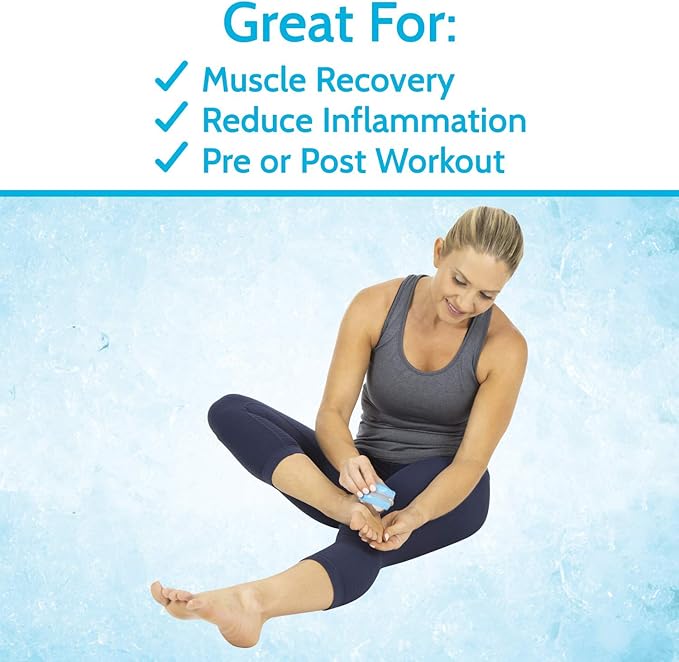 Arctic Flex Cold Massage Roller Ball (2 Pack) - Cryoball Massage Hand Ice Ball - Sore Muscle Cold Therapy - Deep Tissue Depuffer Pain Relief - Jaw Eye Ice Depuffing Tool for Migraine, Injury, Foot