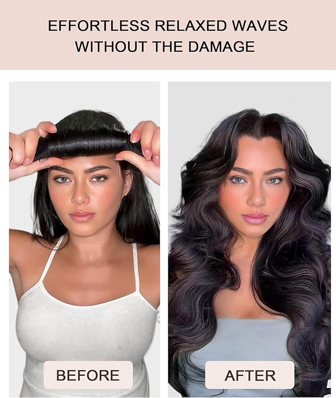 Grande Flexi Rods Hair Rollers Curlers to Sleep in Soft Velvet Heatless Curling Set, Heatless Curls Overnight Rods for Long Hair No Heat Overnight Curls, Heatless Hair Curler Curling Iron Blonde