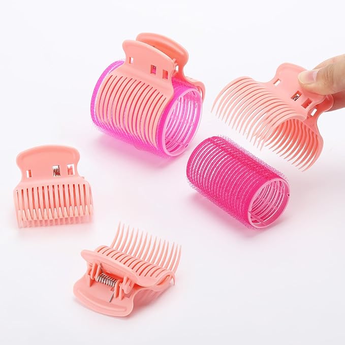 Tbestmax 24 Hot Roller Clips for Hair Curler Claw Clip Replacement Hair Section Styling for Women Girls, Orange