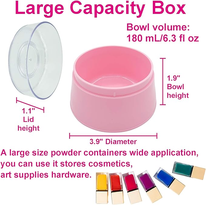 BPA Free Baby Powder Puff Box, Large 2.8" Fluffy Body After-Bath Powder Case, Baby Care Face/Body Villus Powder Puff Container, Makeup Cosmetic Talcum Powder Container with Hand Holder (Pink)
