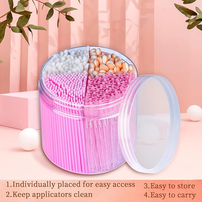Teenitor 310PCS Disposable Makeup Applicators, Makeup Artist Kit Essentials, Marcara Wands Lip Applicators Disposable, Microswabs, Eyeshadow Applicators, Artist Supplies for Makeup with Storage Box