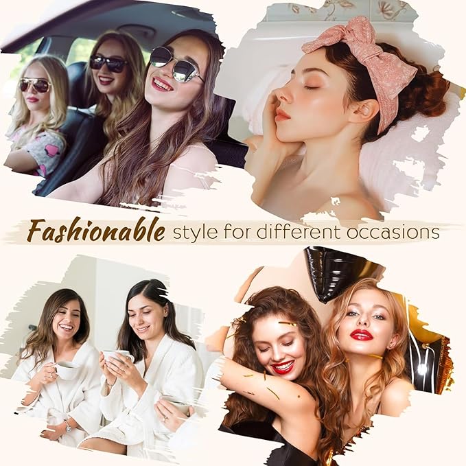 Heatless Hair Curler, Heatless Curls Overnight Hair Curlers to Sleep in No Heat Hair Curler ‌Heat-Free Curling Styling 5-Piece Set‌ (Brown)