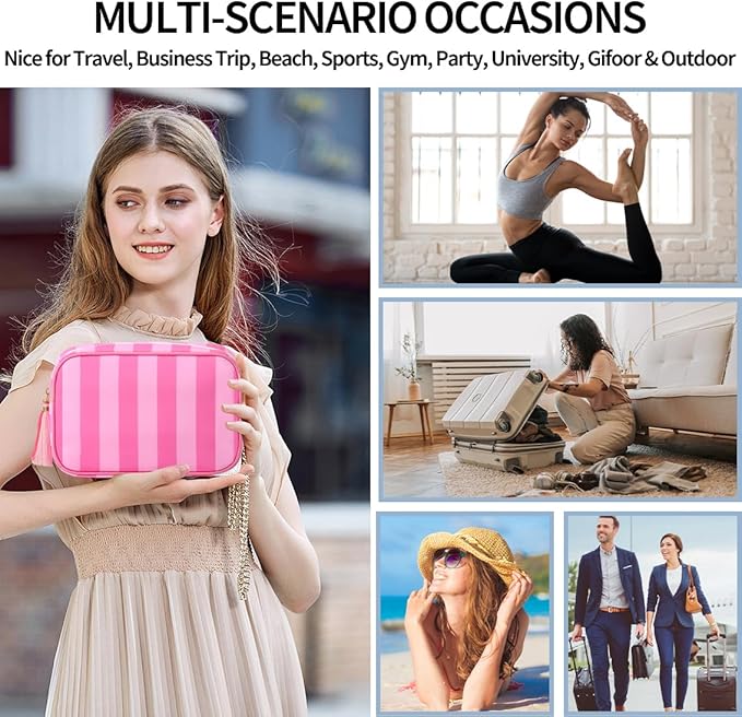 Makeup Bag Travel Cosmetic Bag Organizer Tassel Toiletry Bag Large Canvas Zipper Pouch Mahjong Tile Bag