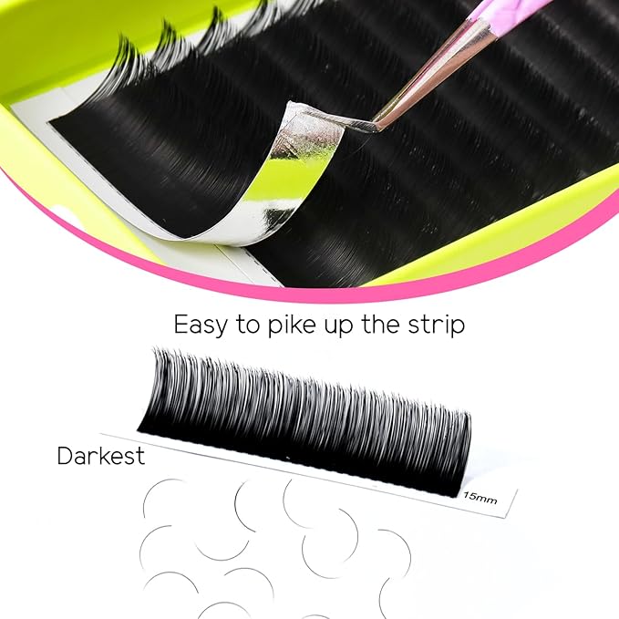 TDANCE Cashmere Lash Extensions C CC D B J L Curl 0.03-0.2mm Thickness Super Matte Black Classic Lash Extensions Eyelash Extensions Professional Salon Use(0.1-D,8-15mm)