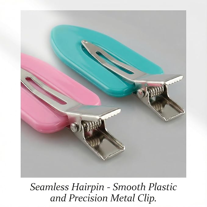 Creaseless Hair Clips for Women Styling 40Pcs Getting Ready No Crease Hair Clips for Bangs Setting No Bend Dent Makeup Clip Application Skincare Clip (medium pink)