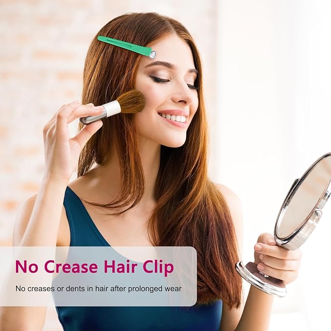 12PCS Hair Clips for Styling - Non Slip No Crease Duck Billed Hair Clips for Women with Silicone Band - Professional 4.3 Inch Large Salon Hair Cutting Clips for Hairdresser - Multicolored