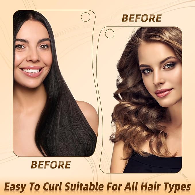 Overnight Heatless Hair Curler Blowout Rods Satin Flexi Rods for Heatless Overnight Jumbo Curls, No-Heat Styling Tools for All Hair Types, 3pcs Wine