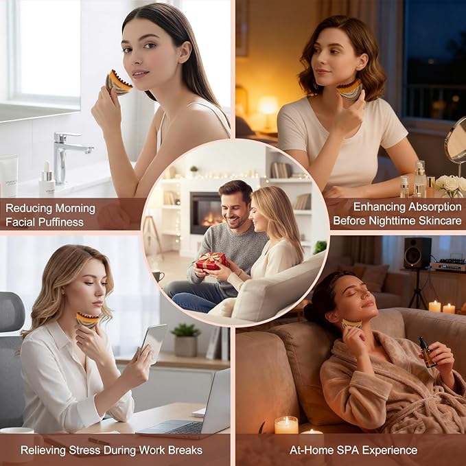 Lymphatic Contour Face Brush - Lymphatic Drainage Massager for Reducing Double Chin & Jawline Sculpting, Ultra-Soft Bristles for Lymphatic Drainage, Ergonomic Portable Design with Travel Case(1pcs)