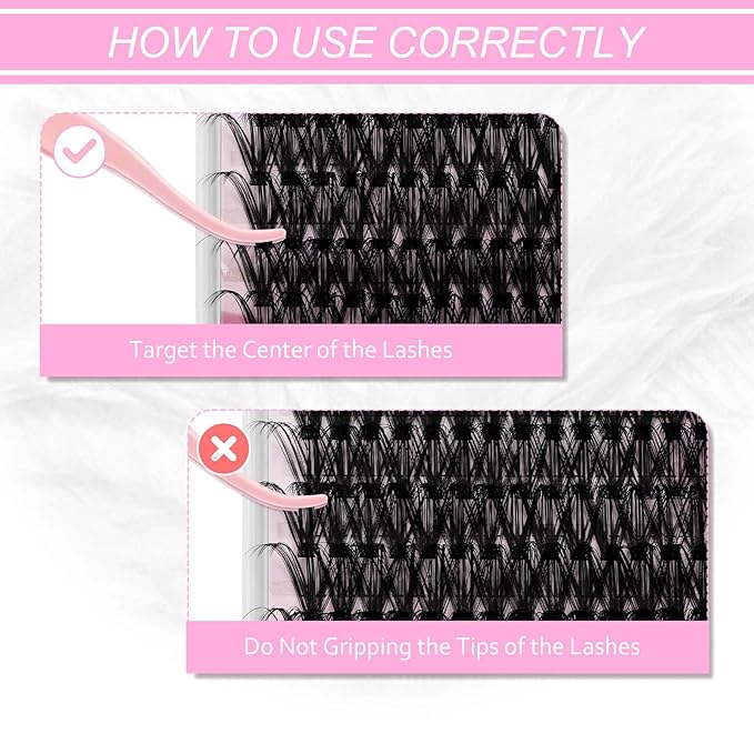 Individual Lashes 17mm Cluster Lashes Large Tray DIY Lash Extension D Curl Lash Clusters Soft Individual Lash Extensions Eyelash Clusters Wispy Cluster Eyelash Extensions (40D-0.07D, 17mm)