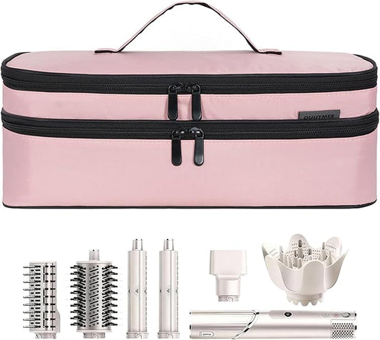 Double Layer Travel Carrying Case Compatible with Shark Flexstyle, Storage Case for Revlon One-Step Hair Dryer and Volumizer Hot Air Brush Portable Organizer Bag for Dyson Airwrap Styler