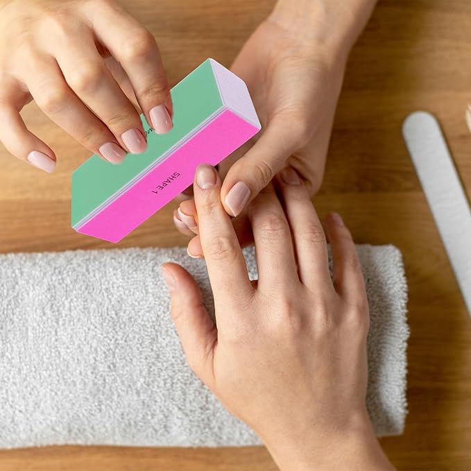 4 Way Nail Buffer Block (10 Pcs), Nail Shine Buffers Blocks Files for Natural and Acrylic Nails Smoother Buffing Block Polisher Fingernail File Buffer 120/240/600/3000 Grit for Buffing Shinning