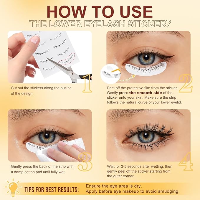 QUEWEL Reusable Magnetic Eyelashes 2 Pair Magnetic Eyelashes with Applicator No Glue Needed Eyelashes Natural Look Lash Clusters Kit Easy to Wear and Remove(B+I04)