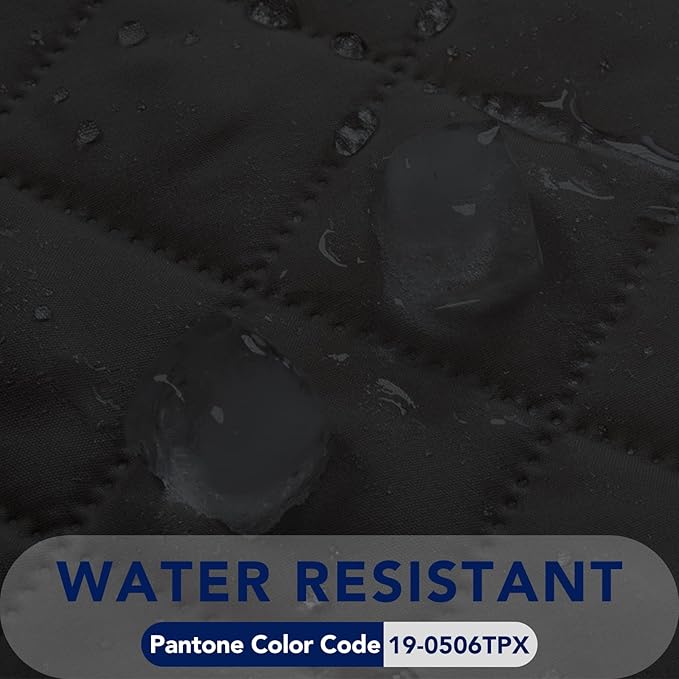 PureFit Reversible Quilted Sofa Cover, Water Resistant Slipcover Furniture Protector, Washable Couch Cover with Non Slip and Elastic Straps for Kids, Pets (Loveseat, Black/Black)