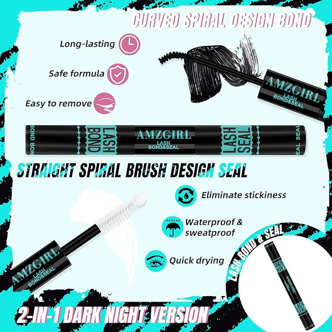 Lash Clusters Kit,144Pcs Eyelash Extension Kit Midnight with Lash Bond and Seal,Lashes Extensions Kit Lash Applicator Tool for Eyelashes Cluster Kit by AMZGlRL(C-Mix8-16mm Kit)