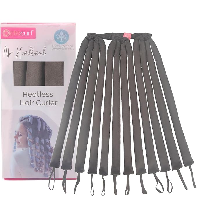 Octocurl No Headband Heatless Curlers for Medium to Thin Hair – Lightweight Curling System for Controlled, 360° Heat-Free Curls