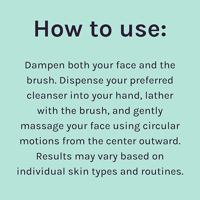 LOLLIPOP Dual-Sided Facial Cleansing Brush | Handle Size Silicone Face Exfoliator and Soft Fiber Cleanser | Manual Face Scrubber for Pores, Makeup Removal, Blackhead and Skincare Routine, Plum