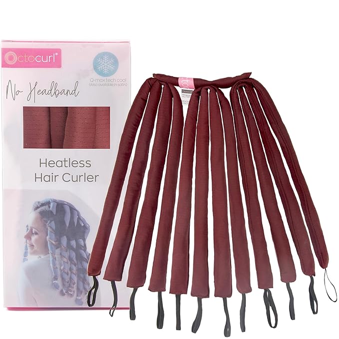 Octocurl No Headband Heatless Curlers for Medium to Thin Hair – Lightweight Curling System for Controlled, 360° Heat-Free Curls
