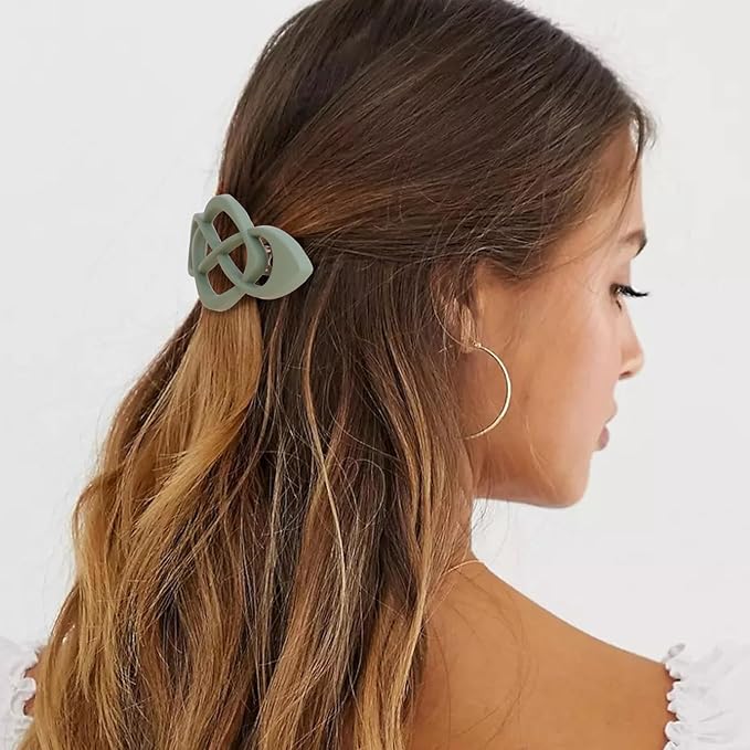 Green Hair Barrettes for Women 4packs Hair Clips French Hair Barrette Clip Green Accessories for Women Girls