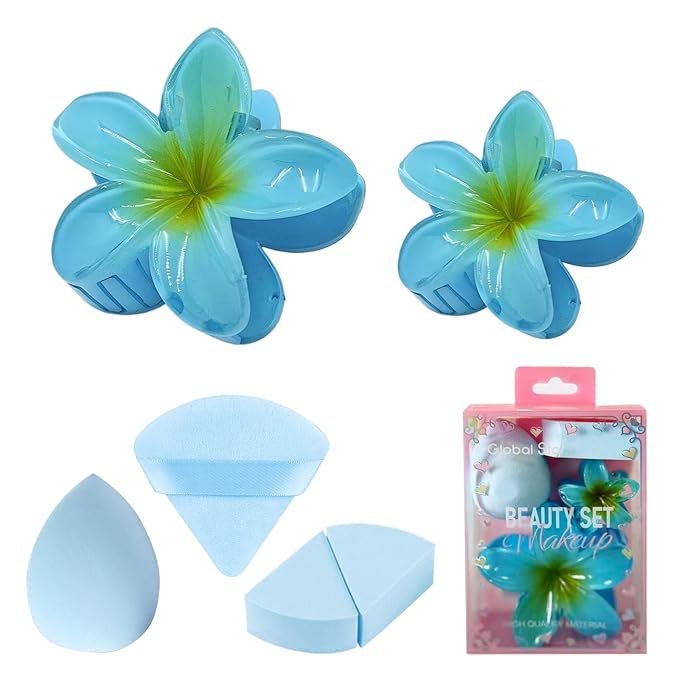 5 Pcs Skincare Headband Set, Face Washing Headband with Wristbands, Hair Claw Clips & Hair Ties, Spa Headbands for Women Girls, Perfect for Facial, Makeup, Shower, Gift Ready Box