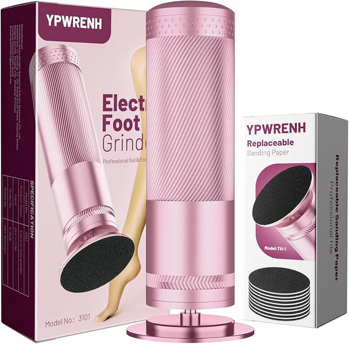 Electric Foot Callus Remover: Feet File Callus Remover with 60pcs Sandpaper Discs - Dead Hard Skin Foot Scrubber for Women -3 Adjustable Speed Pedicure Tools for Feet - Christmas Gift