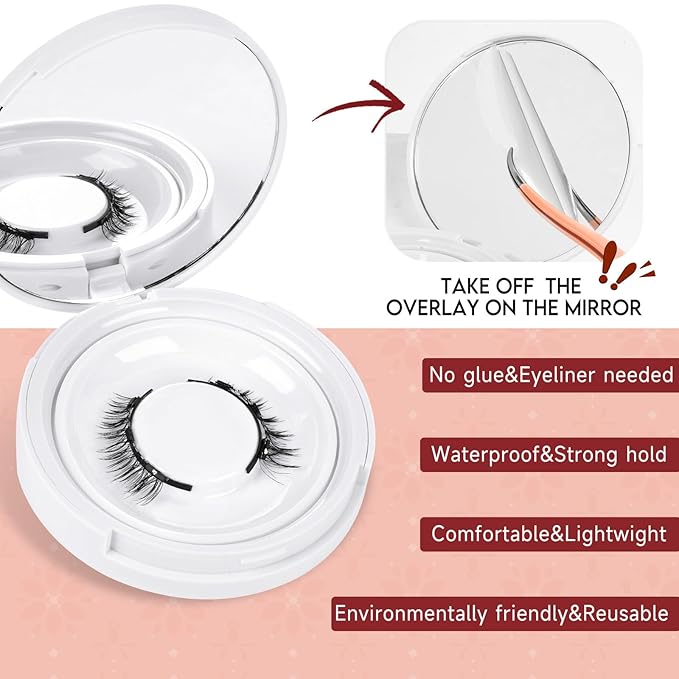 Higu clace Magnetic Eyelashes with Applicator Soft Magnetic Lashes Natural Look Wispy Magnet Lashes Easy to Wear and Remove （DJCX-N04）