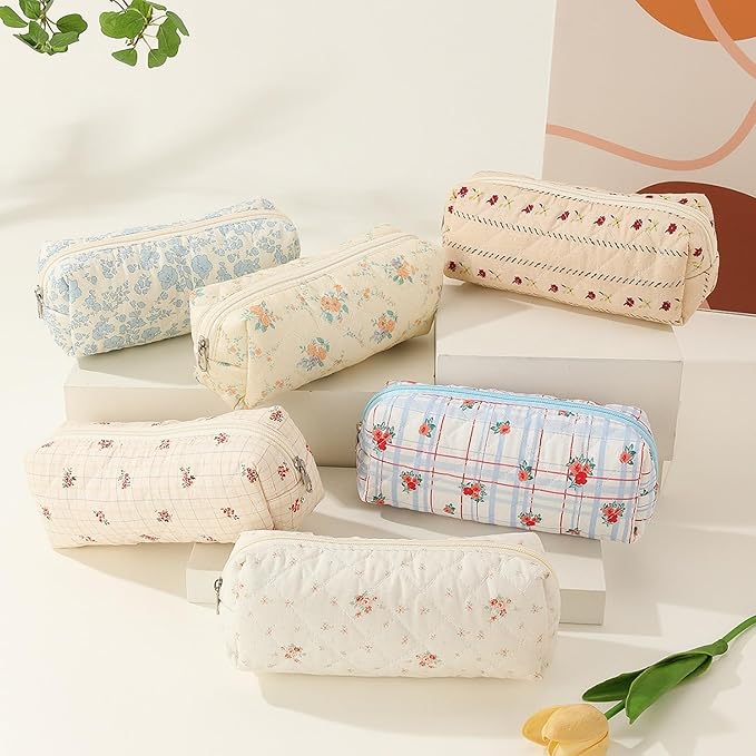 Pencil Case Pen Case Office College School Storage Bag Pouch Holder Box Organizer Makeup Pouch Cosmetic Bag Aesthetic Cute Pencil Case for Girls Boys Kids (R)