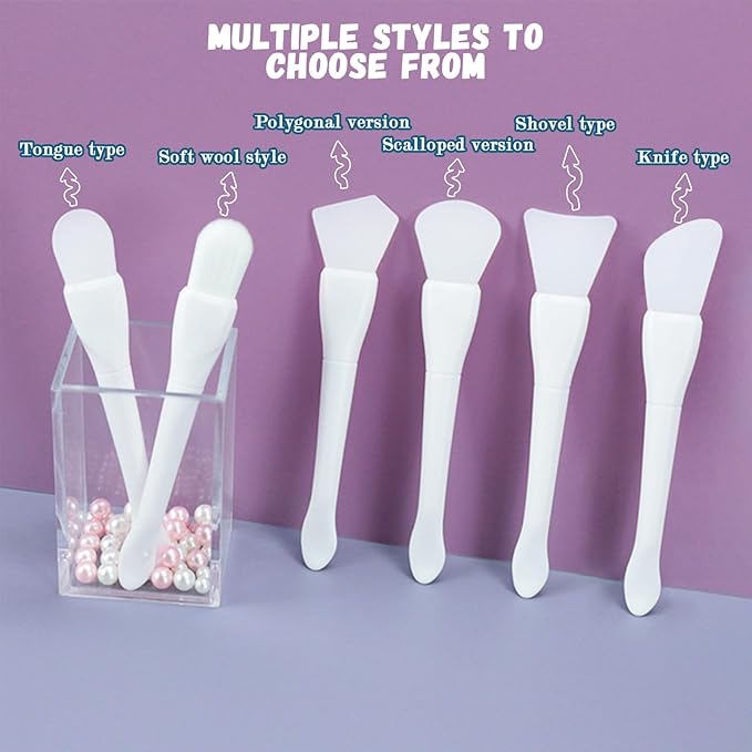 10 Pcs Silicone Face Mask Brush,makeup spatula,mask applicator tool, Applicable to facial mask mud, mud facial mask DIY、 Styling facial mask, body cream and BB cream US246
