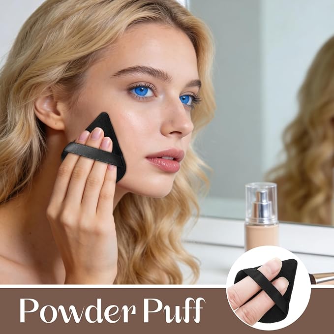 11Pcs Makeup Sponge Set with 5pcs Make Up Sponges,4pcs Cushion Foundation Puff and 2pcs Powder Puff for Foundation and Powder