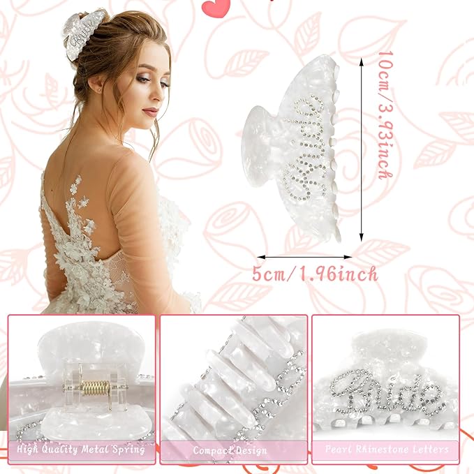 Bride To Be Gift Set Includes I Do Bride Slippers Clear Mrs Makeup Bag Bride Cosmetic Bag Clear Makeup Pouch Toiletry Bag Bride Hair Claw Wedding Gifts Bridal Shower Gift Mrs Gift