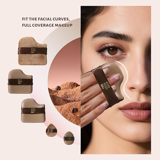 12Pcs Powder Puffs Set With 2 Cases, Cushion foundation puff, Velour Makeup Puff, Setting Powder Puff, Reusable & Washable, Ideal For Foundation, Powder Cream, Christmas Gifts For Women