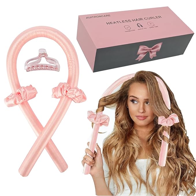 Heatless Curls Overnight,Hair Curlers to Sleep In,No Heat Satin Curling Rod Set,Eternal Muse Rollers,Sleeping Blowout Headband,Foam Curly Tie Ribbon Styling Tool for Long Hair Size 36.09