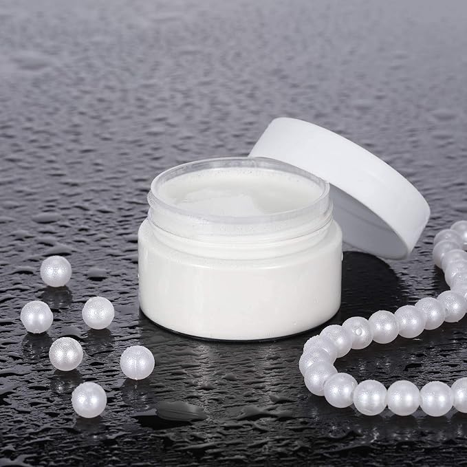 SATINIOR 6 Pack 3 oz Plastic Jars Containers with Lids Wide-mouth Refillable Leakproof Reusable Round Empty Jars for Travel Cosmetic Dry Food Spice Candy Cookie Home Kitchen Organizing(White)