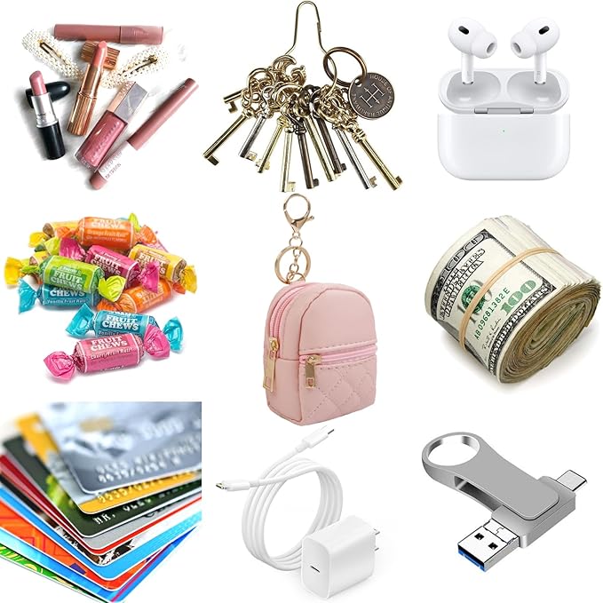 4Pcs Mini Backpack Keychain,Cute Cosmetic Bag for Women Christmas Gifts for Grandkids,PU Leather Makeup Bag Key Pocket Lipstick Bag Birthday Gifts for 4 5 6 7 8 9 10 11 12 Year Old Girls