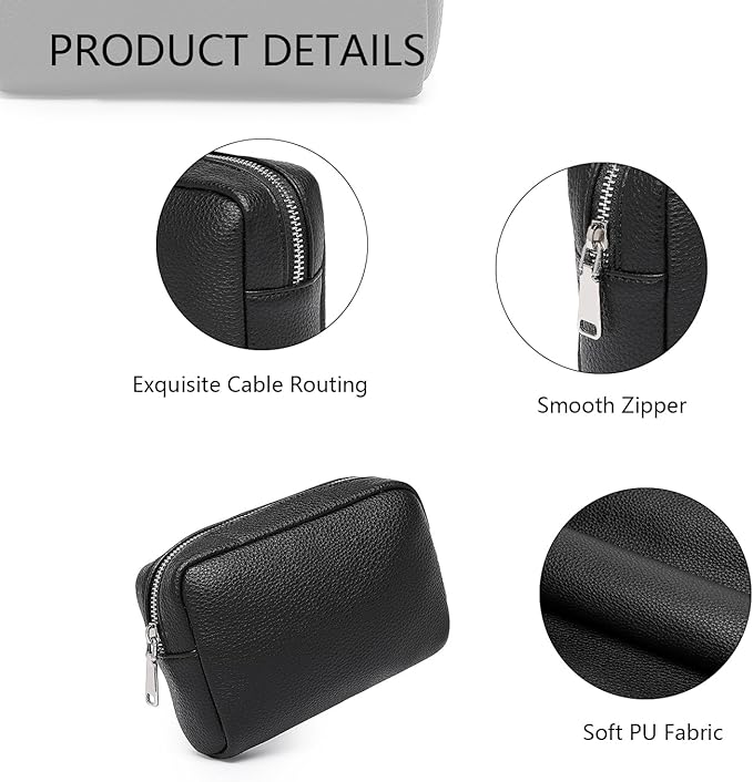 Makeup Bag Large Capacity Women's Classic Black Wash Bag Adjustable Partition Wash Bag Brush and Cosmetic Carrying Bag