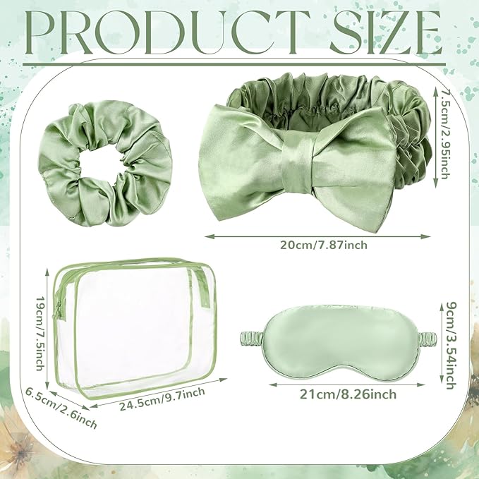 Kajaia 48 Pcs Sleepover Party Supplies for Girls Spa Part Favor Slumber Party Supplies for Women Headband Eye Mask Hair Scrunchies Toiletry Bag