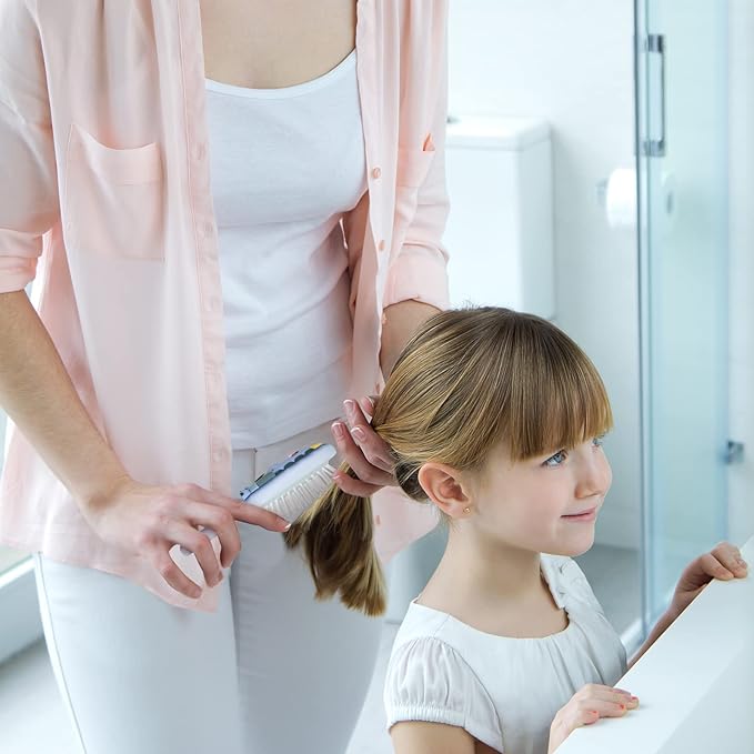 Toddler Detangler and Massage Brush - Mini Air Cushion Brush for Kids' Thin Hair - Blue