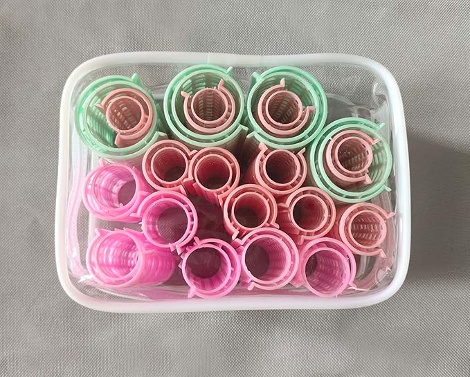 Plastic DIY Rollers Heatless Hair Curlers Hair Clips Styling Hairdressing for Long Hair (20 Pcs)