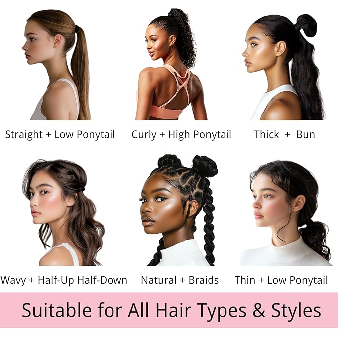 LuSeren 120 Pcs Navy Hair Ties for Women, No Damage Soft Seamless Nylon Hair Elastics for Thick Hair, Ponytail Holders, Solid Navy Hair Accessories